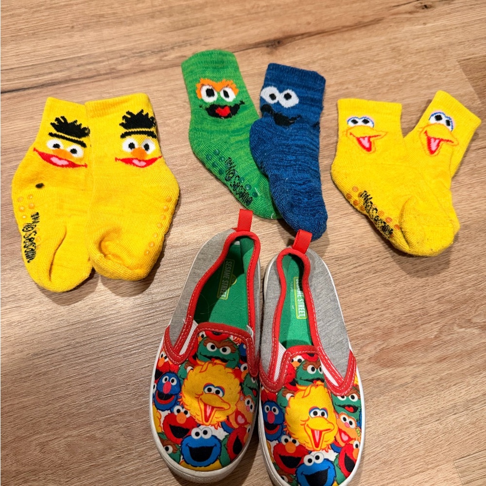 Sesame Street Kids Shoes with Colorful Characters